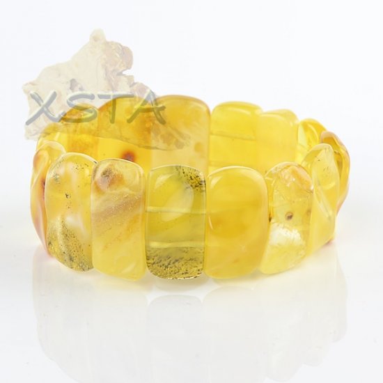 Baltic amber massive matt bracelet